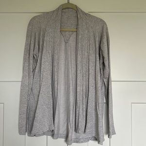 Light heather gray long sleeve cardigan
